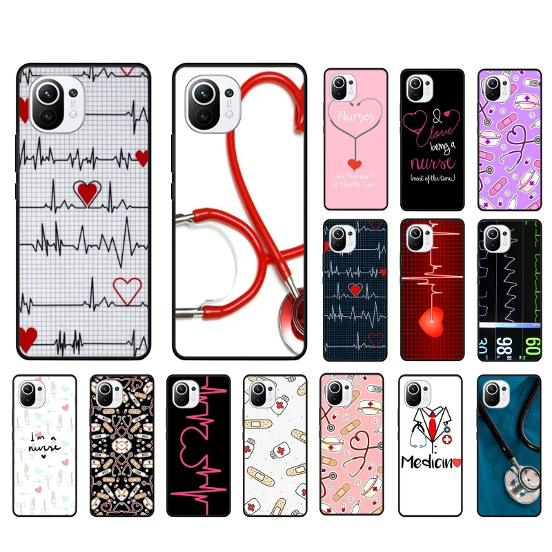 

Nurse Medical Medicine stethoscope Phone Case for Xiaomi 12 Mi 10T 11T 11 Pro 10T 11 lite 10pro 11Ultra Poco X3 Pro Poco F3 M3