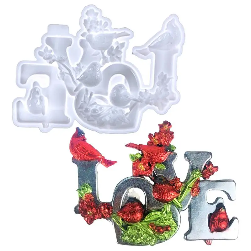 Силиконовые формы в форме сердца с буквами форма для птиц на День святого