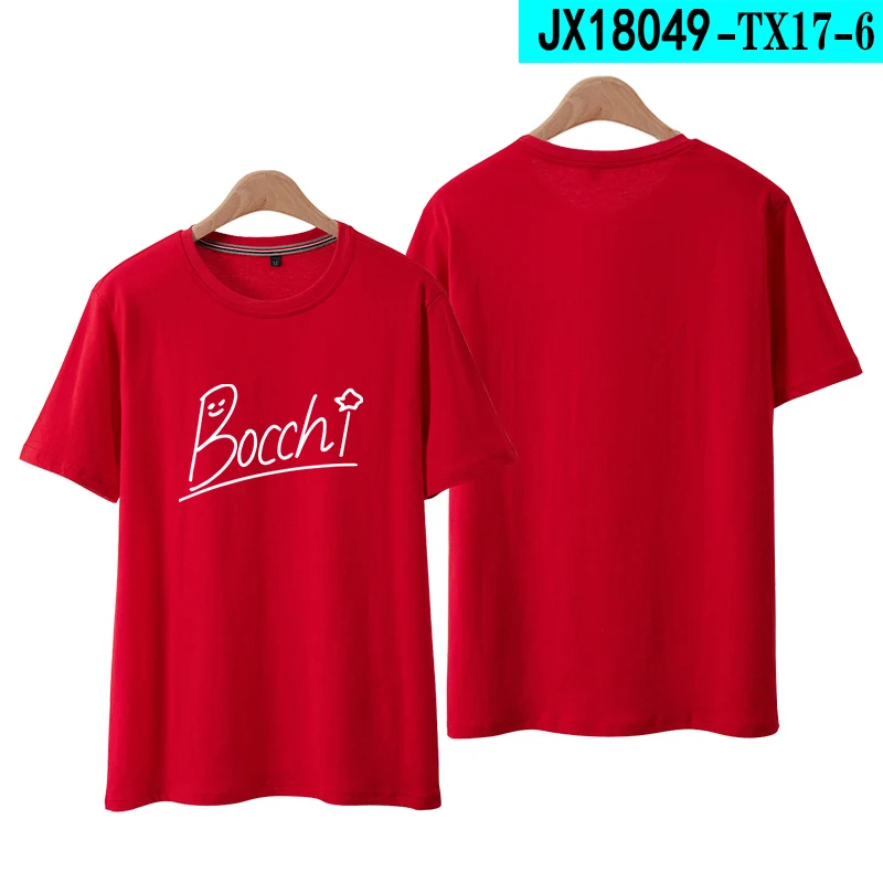 Футболка большого размера с рисунком аниме Bocchi The Rock для женщин и мужчин 100% хлопок