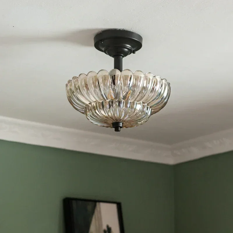 Роскошная коричневая стеклянная люстра Современная ретро-Люстра для гостиной