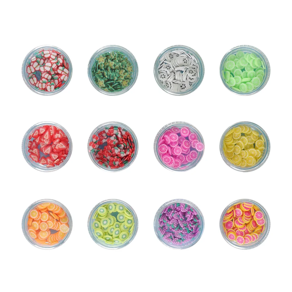

Clay Slices Boxes Fruit Polymer Mini Clay Stickers Ceramic Crafts Charm Nail Resin Supplies Cellphone Lip Gloss Jewelry