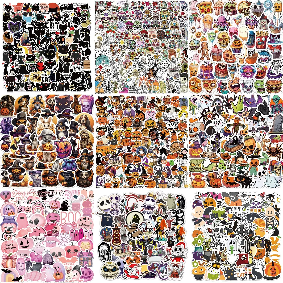 50/100 шт. наклейки в виде черепа