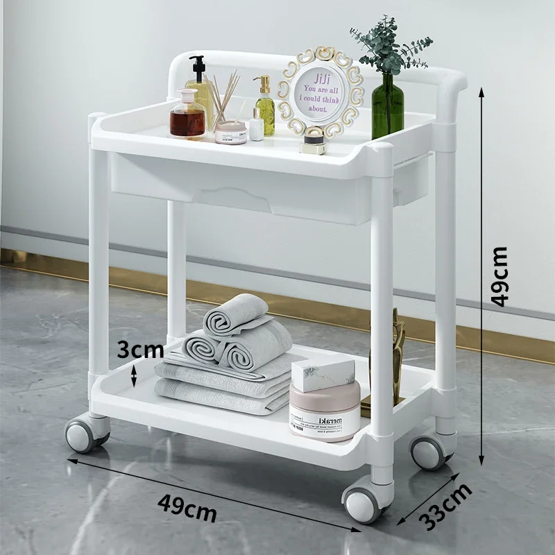 Тележка на колесиках барная тележка маникюрная вспомогательная косметика