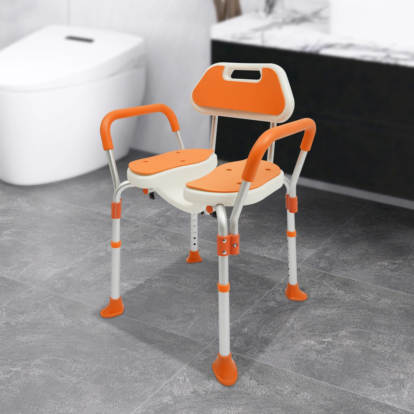 Стул для душа регулируемый по высоте стул со спинкой подлокотниками ванной