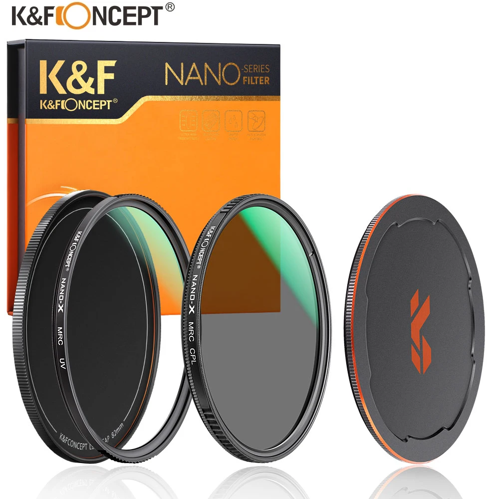 Набор круглых поляризационных фильтров K & F Concept Nano-X и MC УФ-защиты 49 мм 67 72 77 82