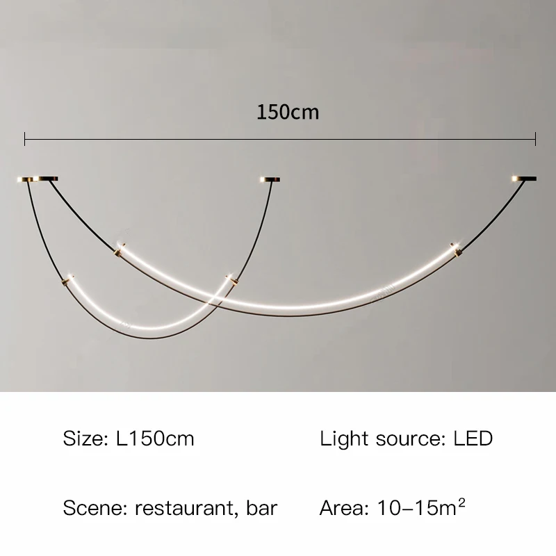 

SANDYHA подвесные светильники LED черные 120/150 см