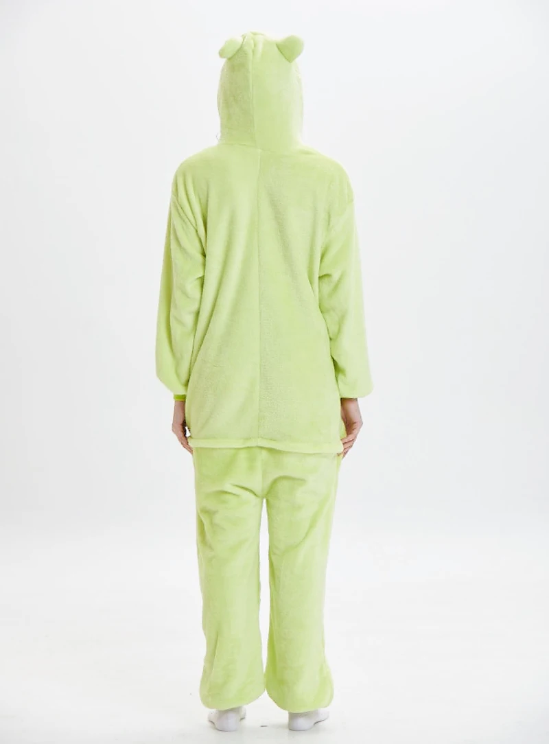 Frog Costume Women Cartoon Onesies Kigurumi Unisex Winter Adults Nightwear Anime Costumes Flannel Sleepwear Pajamas Set Homewear