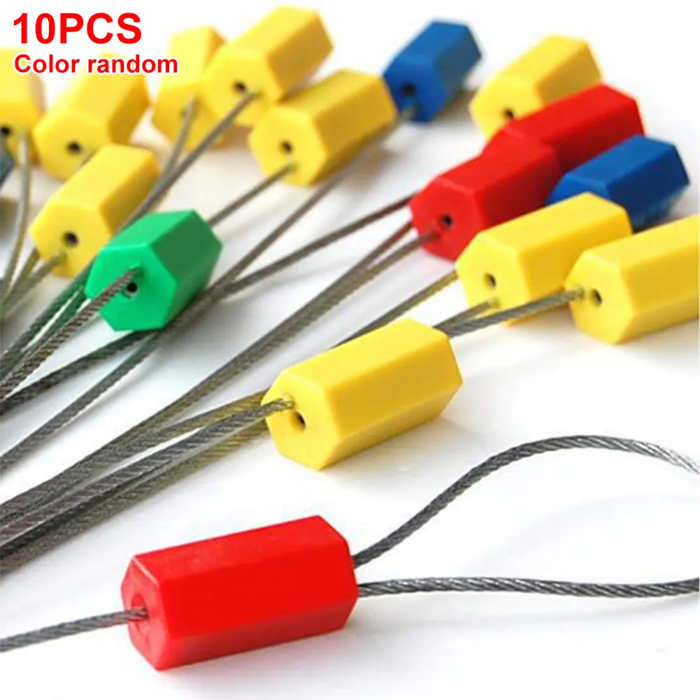 

10pcs/set Self-locking Railway Ties Random Color Tightening Type Container Lock Port Stainless Steel Anti-Corrosion Seal