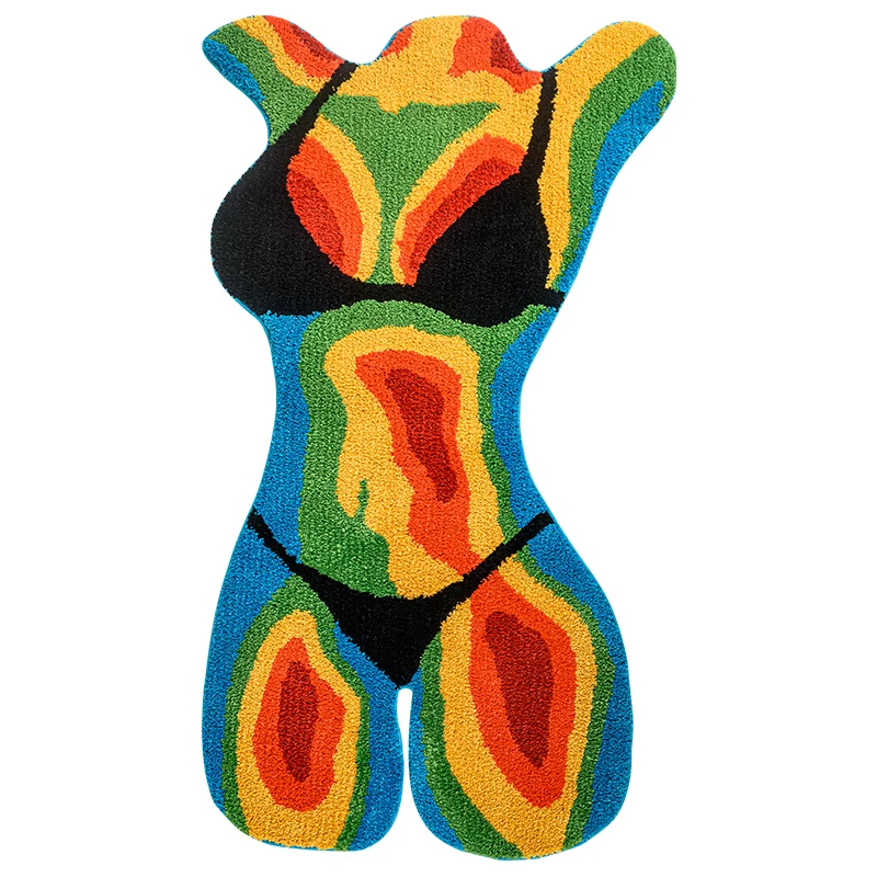 Тепловой женский ворсовый ковер теплый боди-бикини для девушек художественный