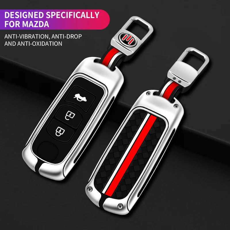 

Car Key Bag Key Case Cover For Mazda 2 3 5 6 BL BM GJ Atenza Axela CX-5 CX-7 CX-3 CX-9 MX-5 Styling Metal Key Shell Accessories