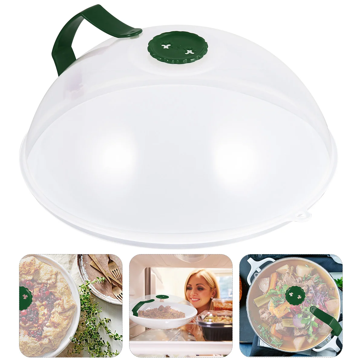 

Cover Microwave Protector Oven Dome Cake Screen Splatter Plastic Covers Plate Tent Display Picnic Proof Serving Clear Lid Dish
