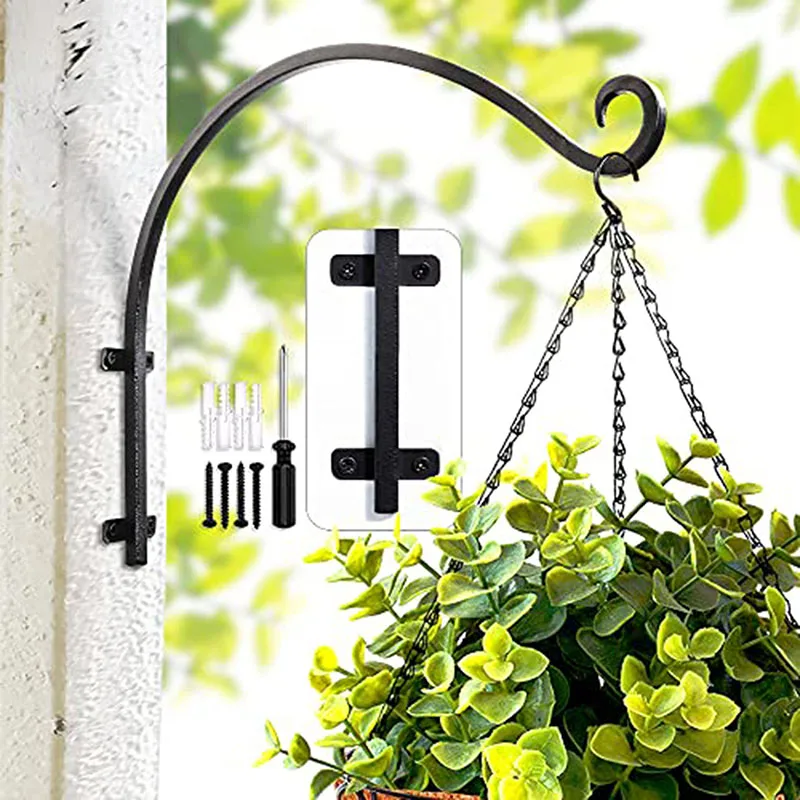 

1pc Nordic Wall Hanging Flower Pot Support Plant Bracket Hook Hanger Balcony Decor