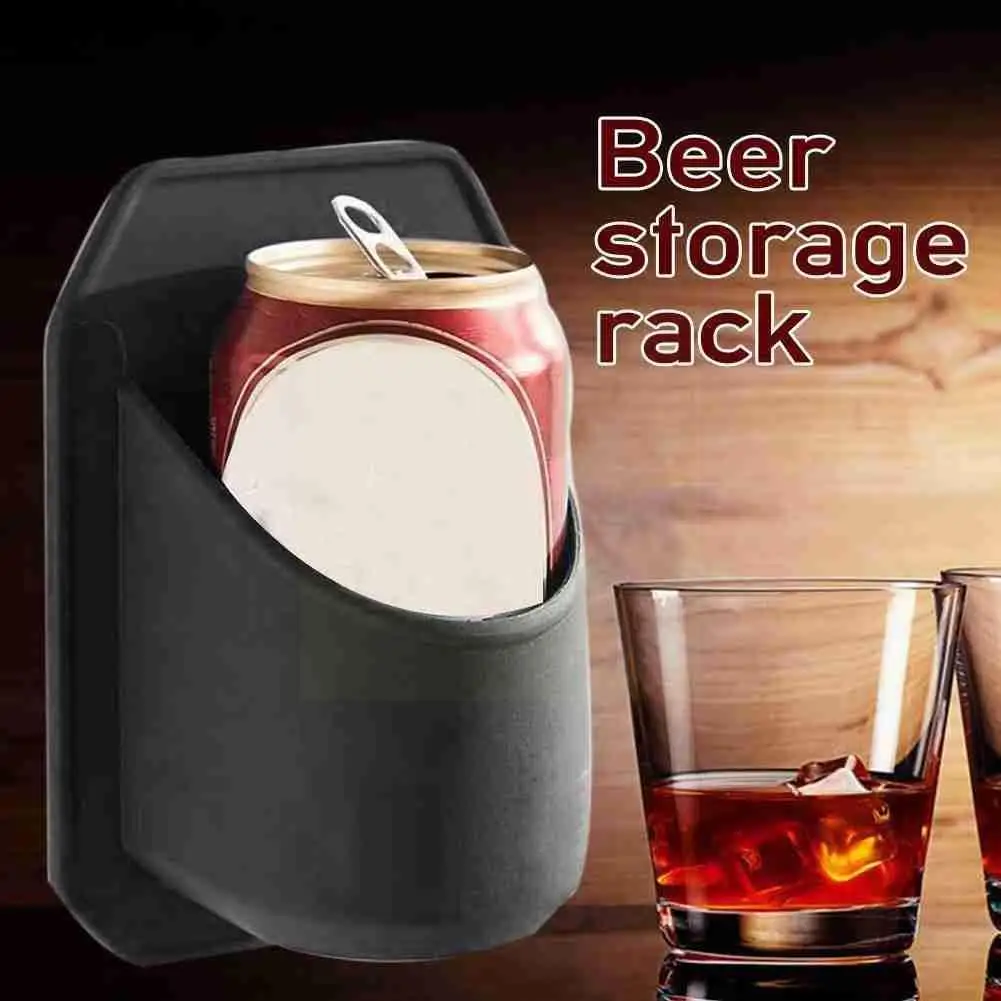 Wall Mounted Beer Can Wine Glass Holding Rack Multifunction Holder Bathroom Cup Juice Plastic Storage Bracket Cola Beverage Y4i9