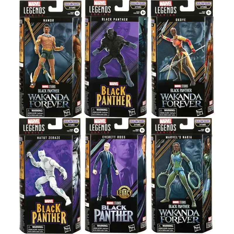Hasbro Original Black Panther Wakanda Forever Marvel Legends 6-Inch Namor Namor Okoye Hatut Zeraze Black Panther Action Figure