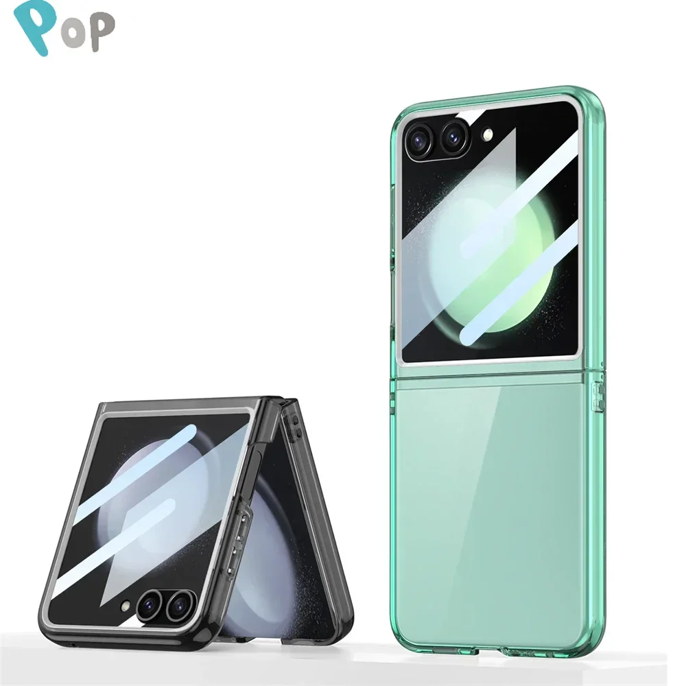 Тонкий прозрачный чехол для телефона Z Flip 6 5-температурная стеклянная пленка