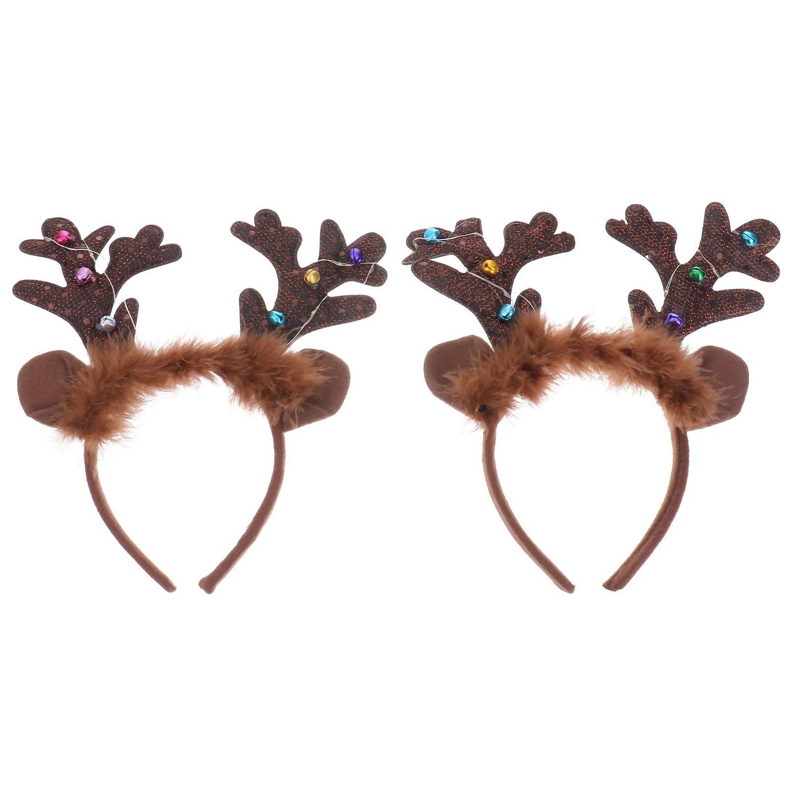 

2Pcs Christmas Cat-wear Luminous Headband Glowing Pet Fairy Antler Headband for Xmas