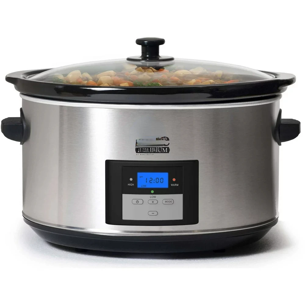 

Digital Slow Cooker, Stainless Steel, 8.5 Quart