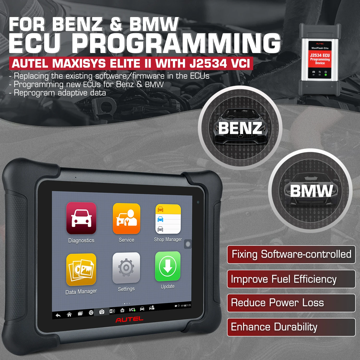 Autel MaxiSys Elite2 умный диагностический сканер без ограничения IP Elite II J2534 ECU