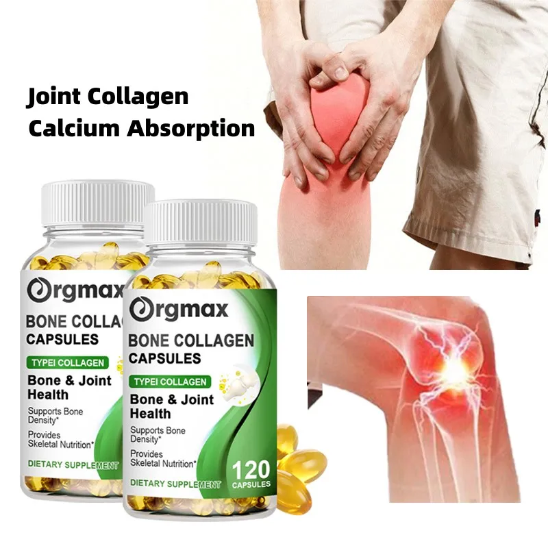 

Collagen Bone Complete Capsules with Calcium & Magnesium & Vitamin D3 & C for Strong Bones & Joints Boost Energy Immune Health