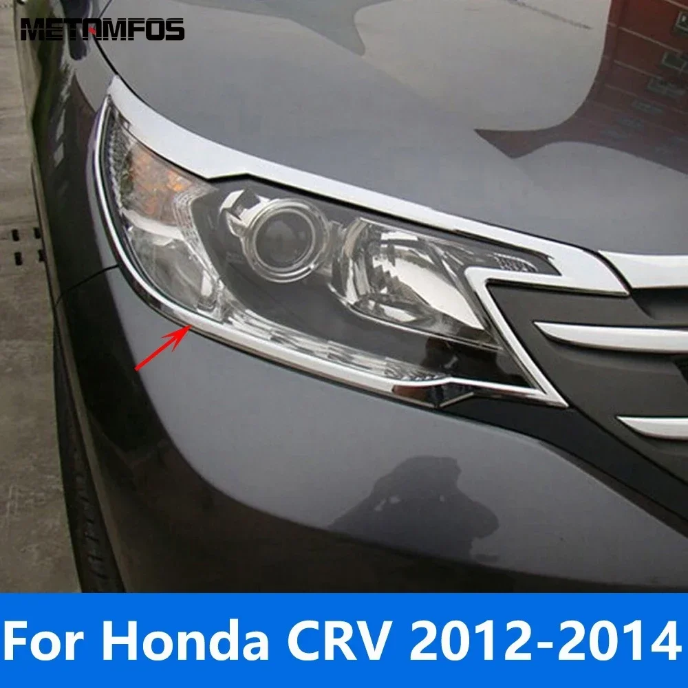 

Накладка на фару для Honda CRV CR-V 2012 2013 2014, хромированная защитная рамка для фар, аксессуары для стайлинга автомобилей