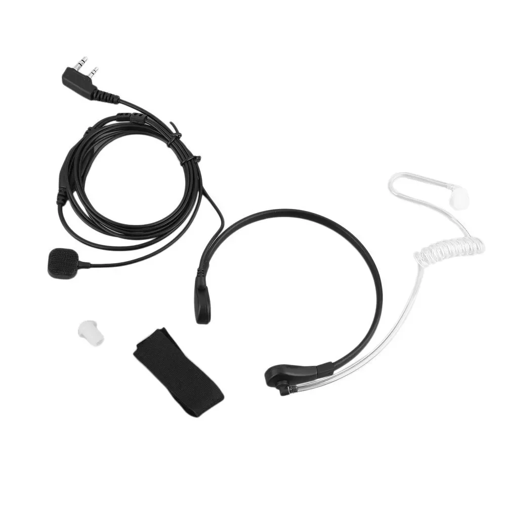 

Security Throat Vibration Mic Headphone Headset Earpiece For Talkie Walkie With Transparent acoustic tube