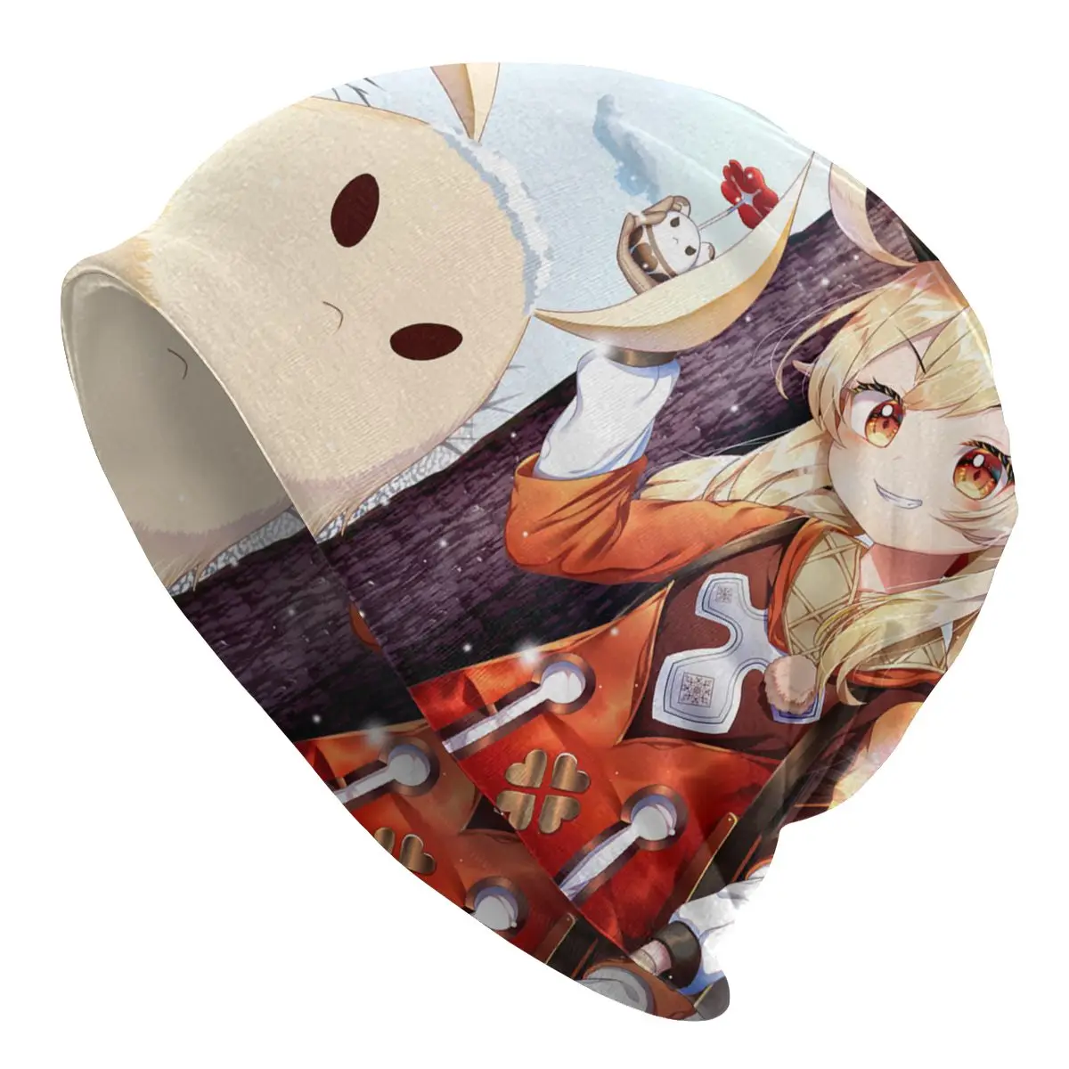 

Klee Genshin Impact And Her Pet Beanie Anime Game Knit Hat Breathable Warm Casual Printed Bonnet Hat for Unisex Gorra