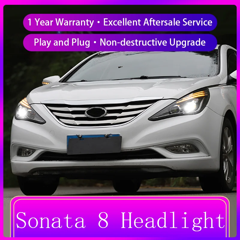 Автомобильные лампы для Hyundai Sonata 8 2011-2015 передние фары головного света