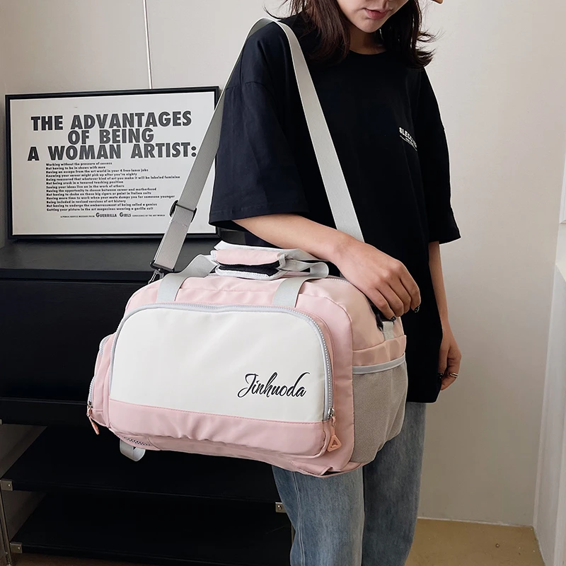 Large Capacity Double Shoulder Travel Bag Art Female High Quality Storage Clothes Handbag Single Shoulder Cross-Body Bag M643