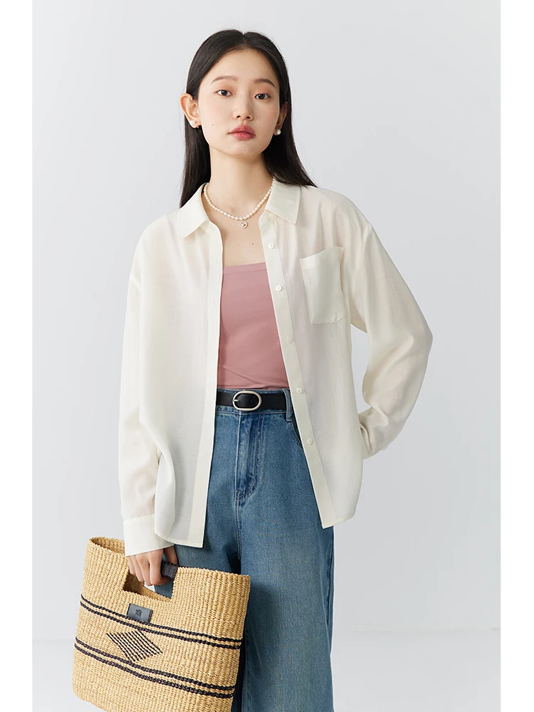 Женская рубашка ZIQIAO для защиты от солнца тонкая универсальная с новым дизайном