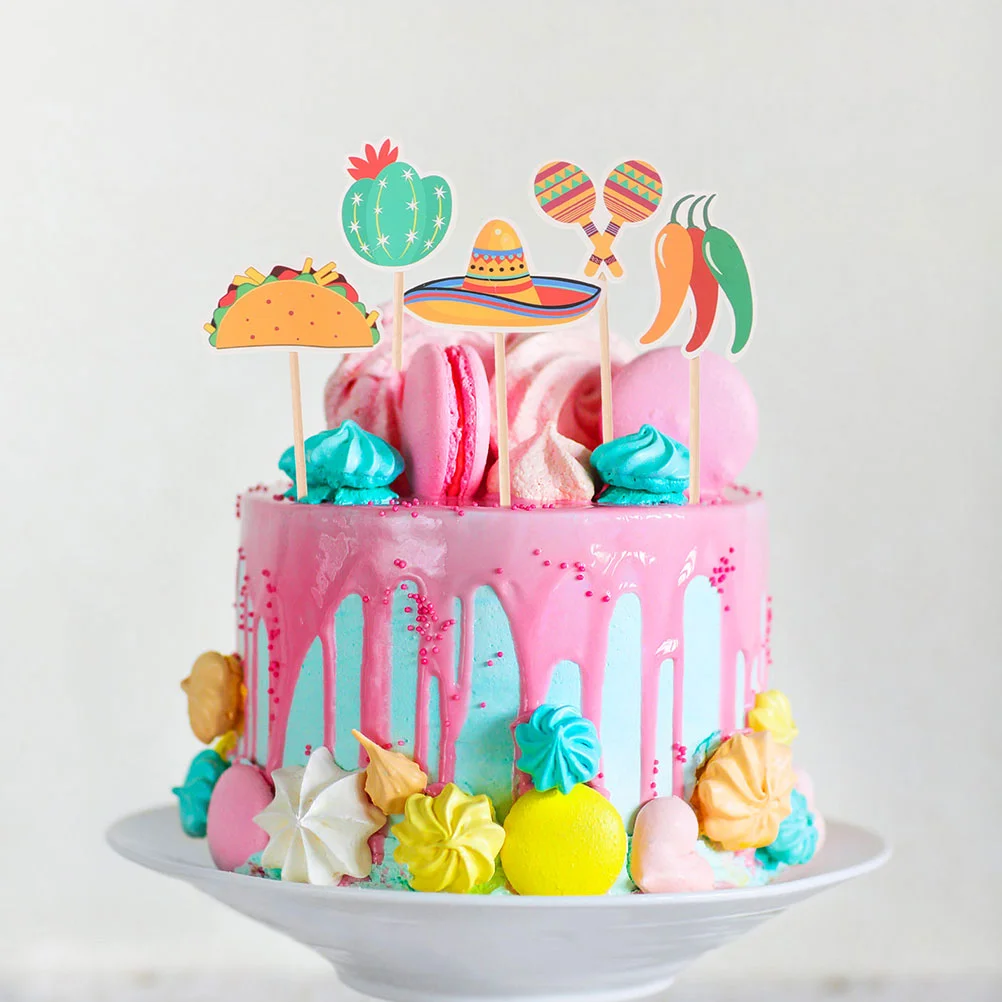 16 шт. декоративный Топпер для торта в мексиканском стиле