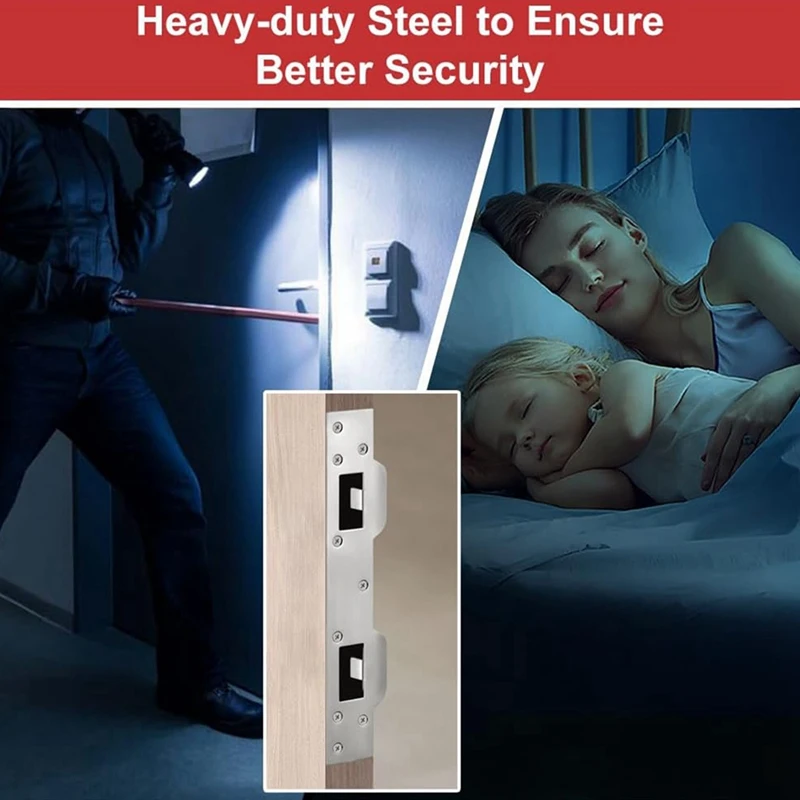 Дверная Ударная пластина с двойными отверстиями сверхпрочная армированная