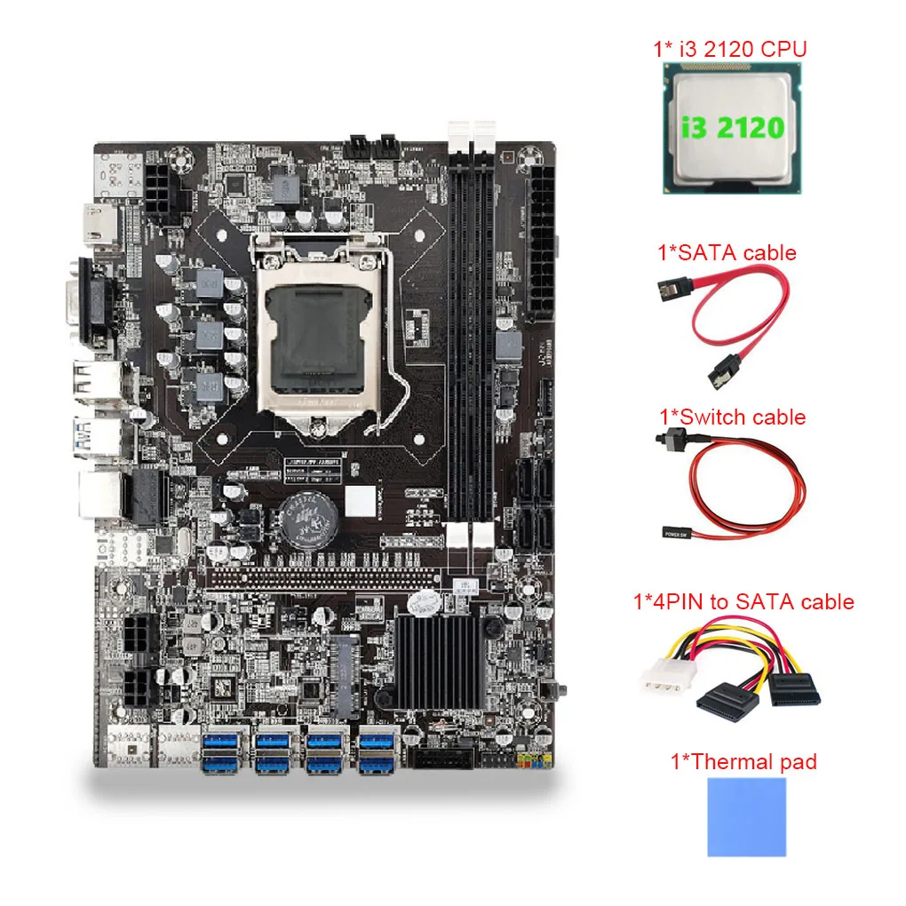

1 Set B75 Motherboard High Efficient Computer Accessory Modification Parts Desktop Fittings Mining Device for Home