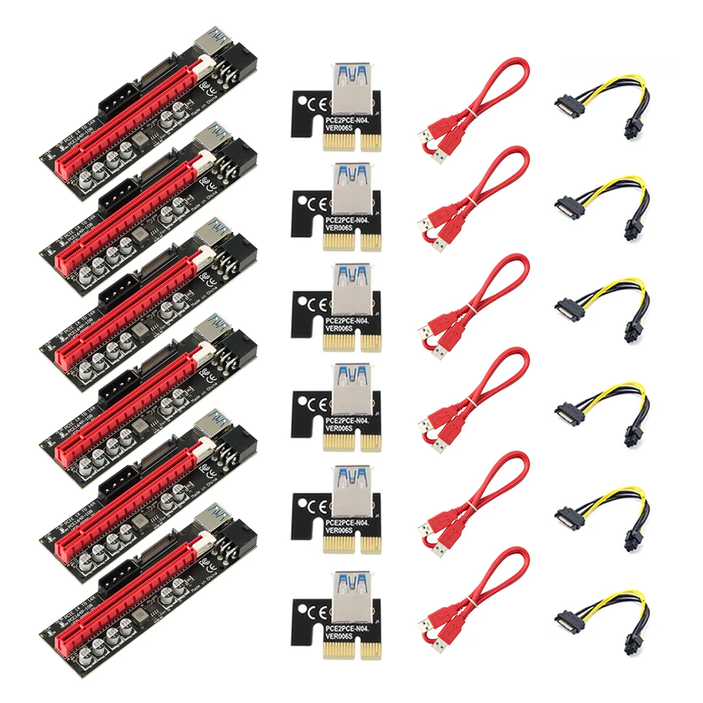 1 шт./2 шт./4 шт./6 шт./10 шт. USB 3.0 PCI-E Райзер VER 009S Экспресс 1X 4x 8x 16x расширитель адаптер