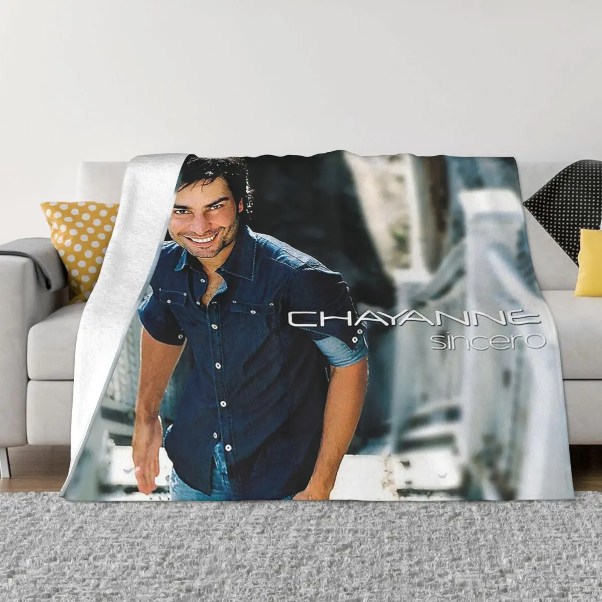 

Chayanne Actor Plaid Blanket Flannel Printed Super Star Multifunction Super Soft Throw Blanket for Bedding Couch Quilt