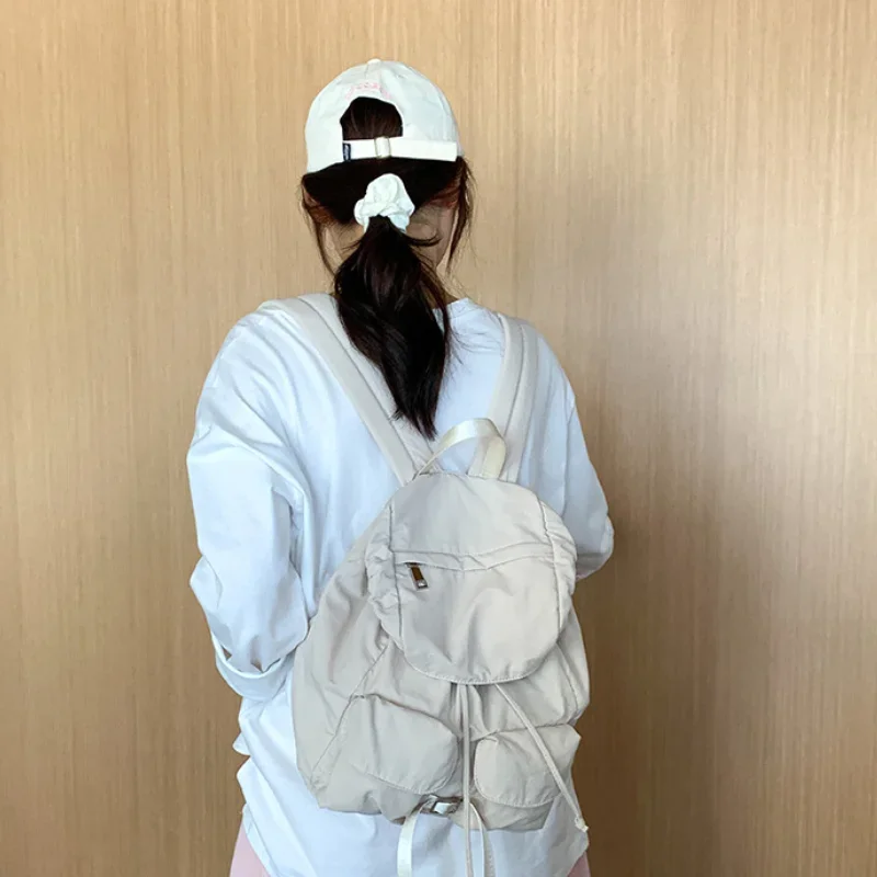 Яркий яркий рюкзак для женщин вместительная нейлоновая школьная сумка с рюшами