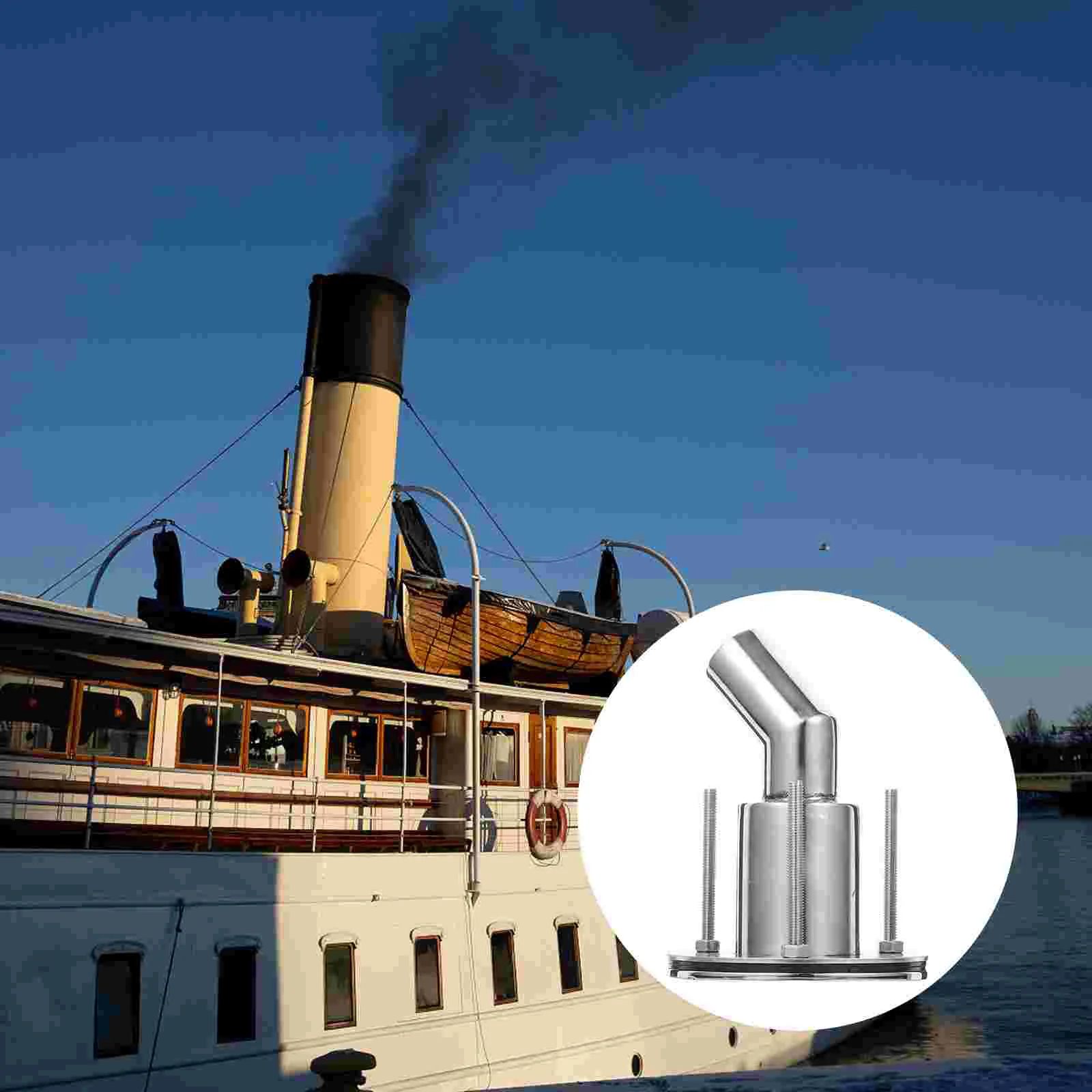 

Discharge Pipe Accessories Gas Joint Tube Skinned Steam Vent Hole 316 Stainless Steel Thru Hull Exhaust