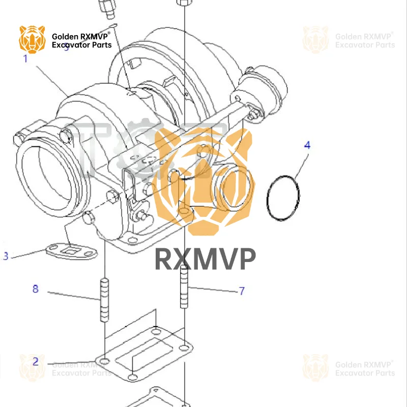 Для турбокомпрессора Hx400w 4038421 4090015 6743818040 4089189 6743-81-8040 Экскаватор промышленного