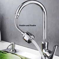 3 modes adjustable long flexible faucet aerator rotate faucet extender splash proof tap diffuser bubbler shower nozzle