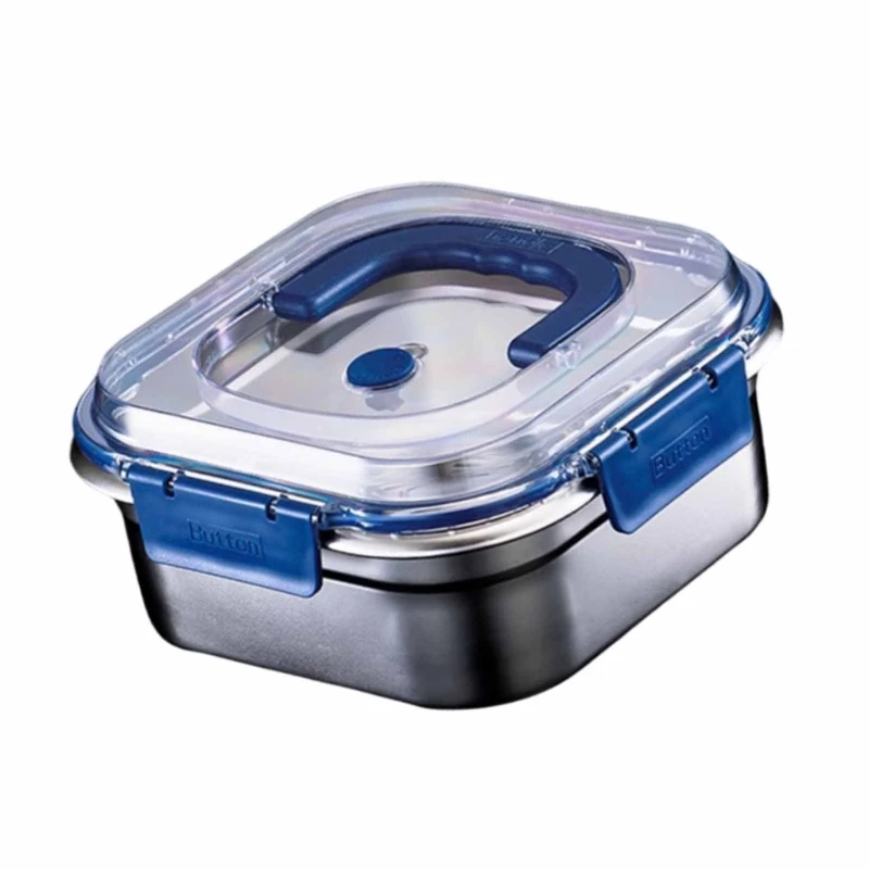 Контейнер для еды из нержавеющей стали с прозрачной крышкой ящик хранения сухих