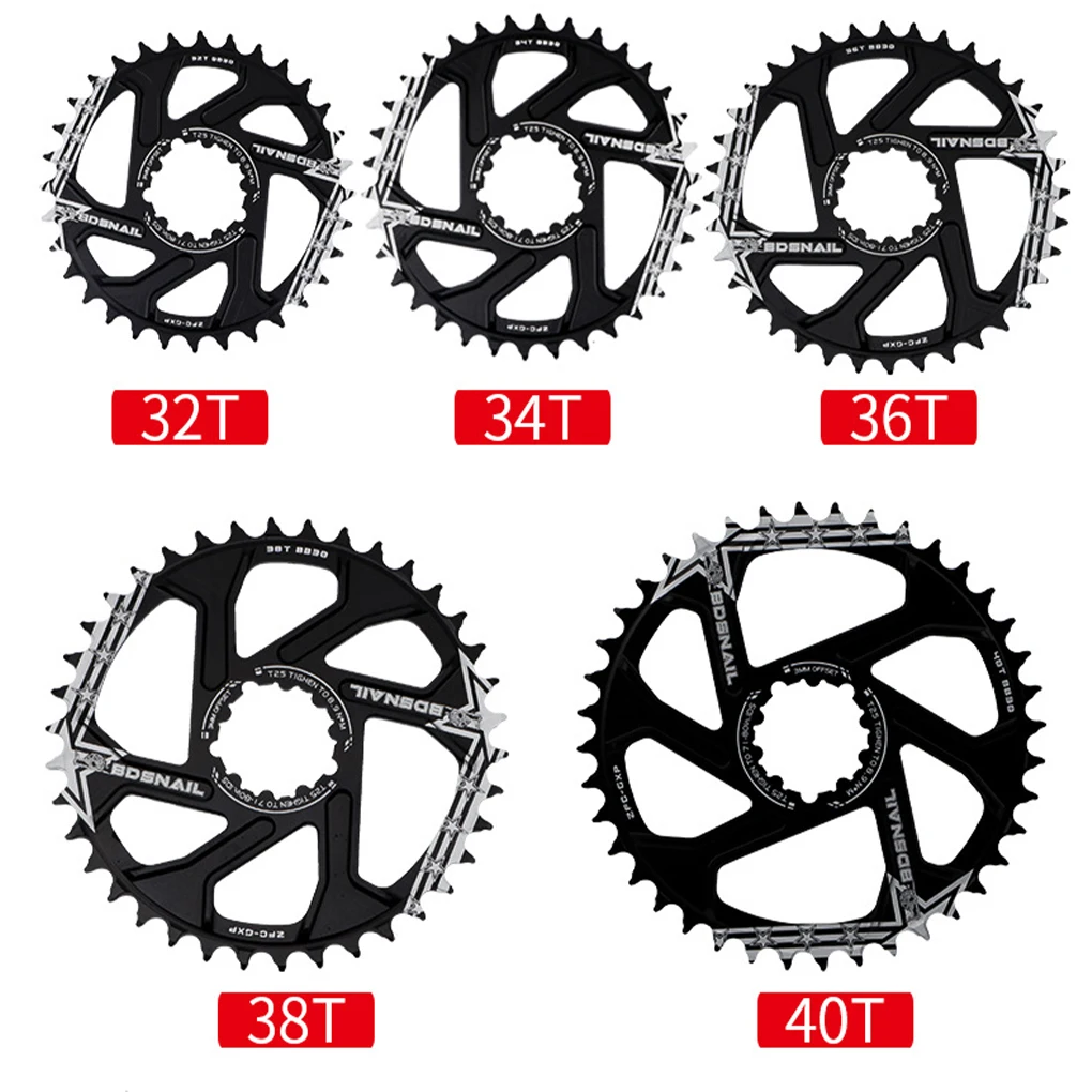 

Mountain Bike Chainrings Professional Single Disc Tray Wear-resistant Aluminum Alloy Wide Tooth Plate Bike Accessories 36T