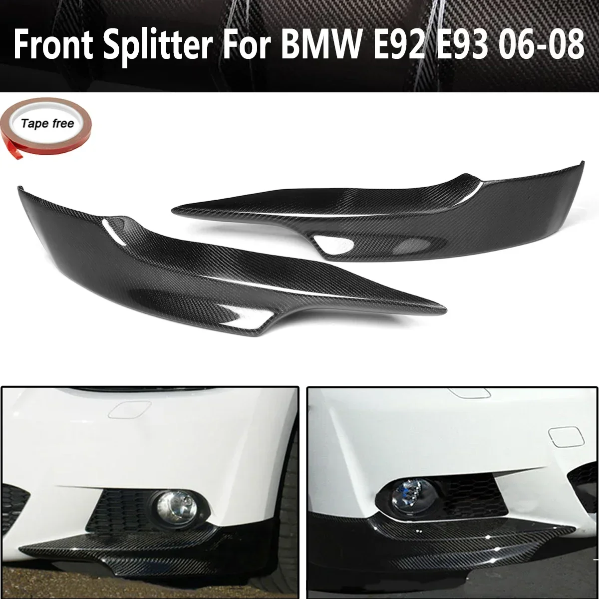 2 шт. передний бампер из углеродного волокна для BMW E92 E93 2010-2013