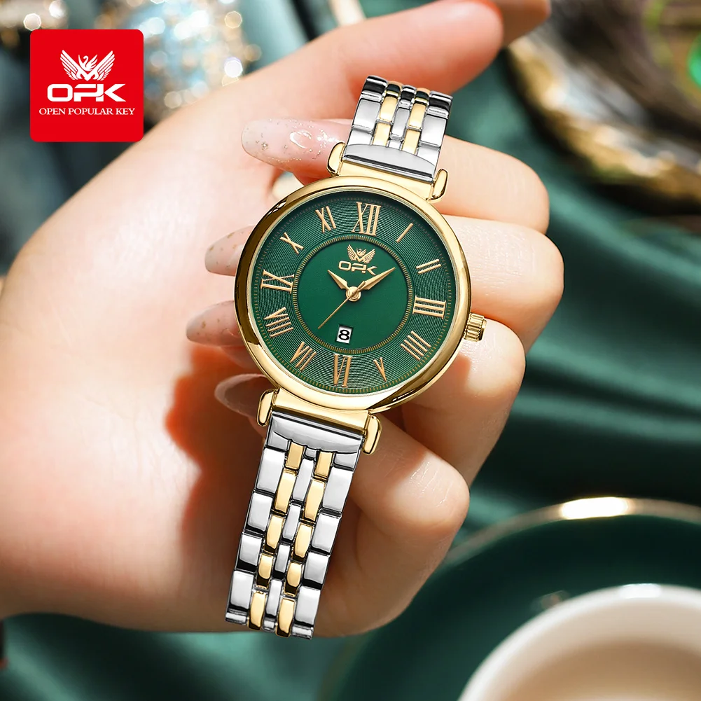 Часы наручные OPK женские кварцевые в римском стиле оригинальные элегантные