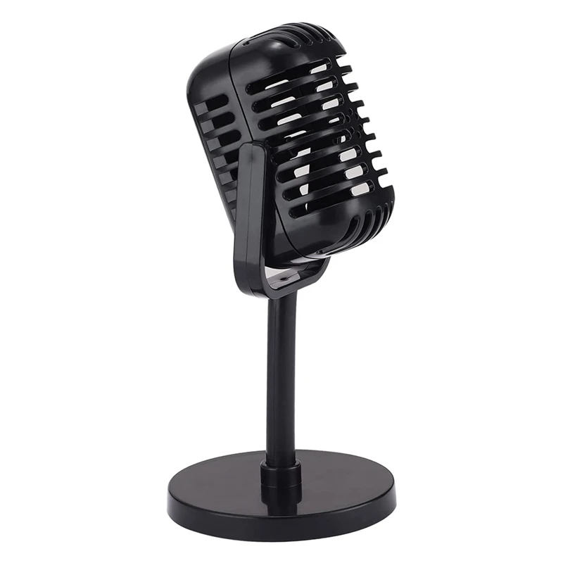 

Vintage Microphone Prop,Plastic Fake Microphone,Retro Microphones For Costume & Role Play,Antique Microphone Stage
