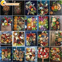 chenistory oil painting food handwokrs painting by numbers paint diy crafts modern canvas picture hand painted home decor gift