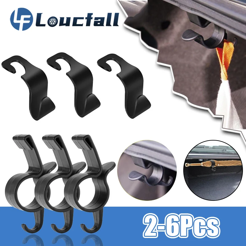 

2-6Pcs Car Umbrella Holder Car Trunk Hook Umbrella Mount Plant Towel Hook Auto Accessories Internal Storage Organizer Holders