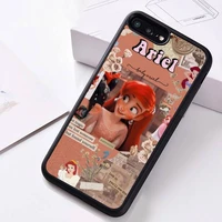 princess ariel mermaid princess phone case rubber for iphone 12 11 pro max mini xs max 8 7 6 6s plus x 5s se 2020 xr cover