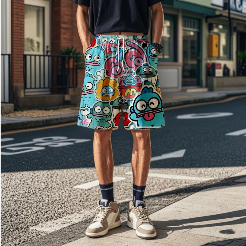 Легкие спортивные штаны для фитнеса с героями мультфильмов Hangyodon Kitty мужчин и