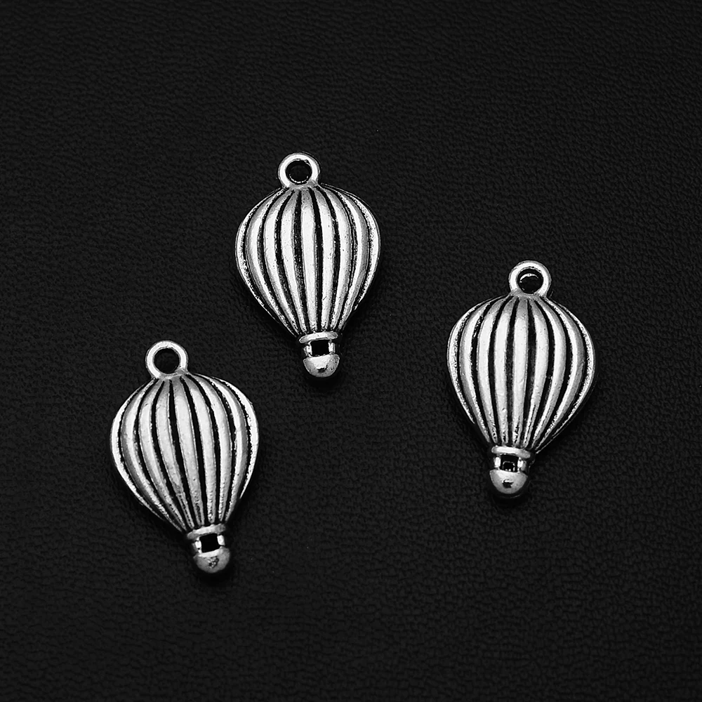 

5pcs/Lots 13x22mm Antique Silver Plated Hot Air Balloon Charms Travel Pendants For Diy Bracelet Designer Wholesale Accessories