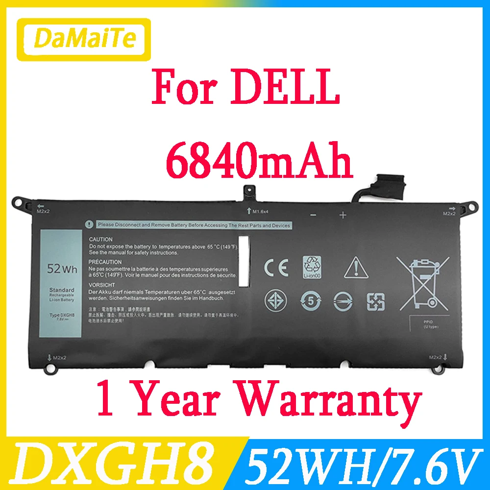 Batteria Per Laptop Damaite Dxgh8 Per Dell Xps 13 9380 9370 7390 13 7000 7390 7391 Inspiron 7390 2-In-1 7490 G8Vcf H754V 0 H754V P82G