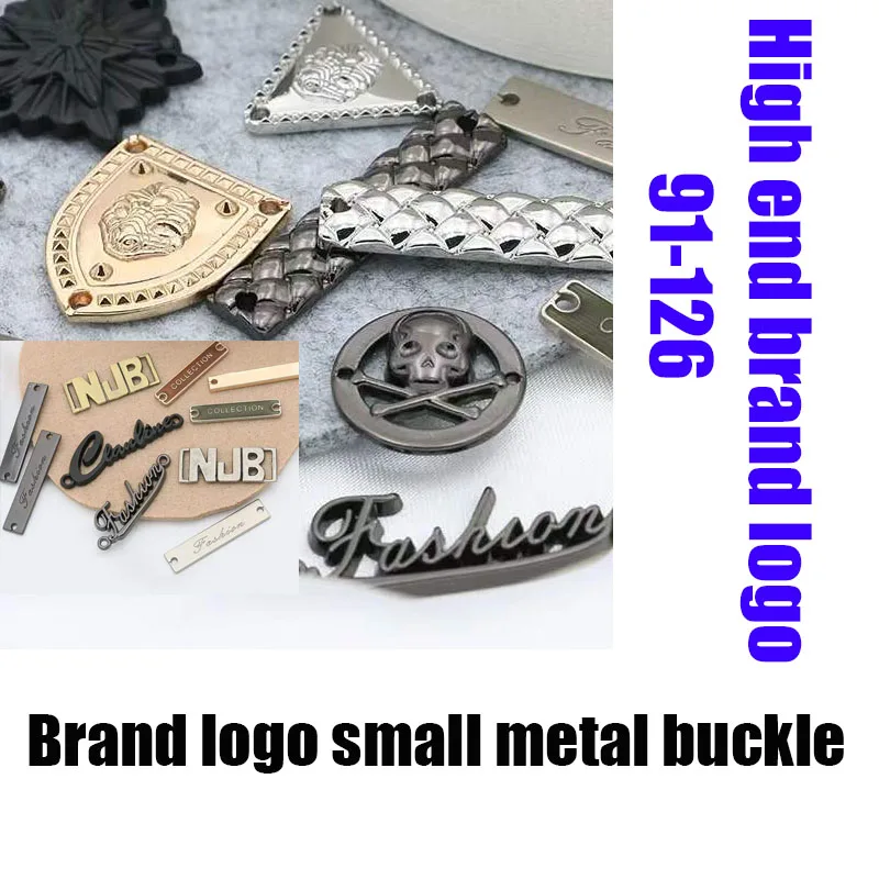

91-126 small luxury brand logo luggage decorative metal buckle DIY shoe buckle hardware accessories English letter fastener
